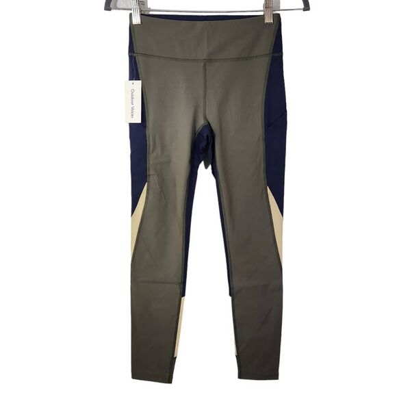 Outdoor Voices Colorblock Athletic Leggings NWT Size Small Green Leggings - Picture 1 of 7